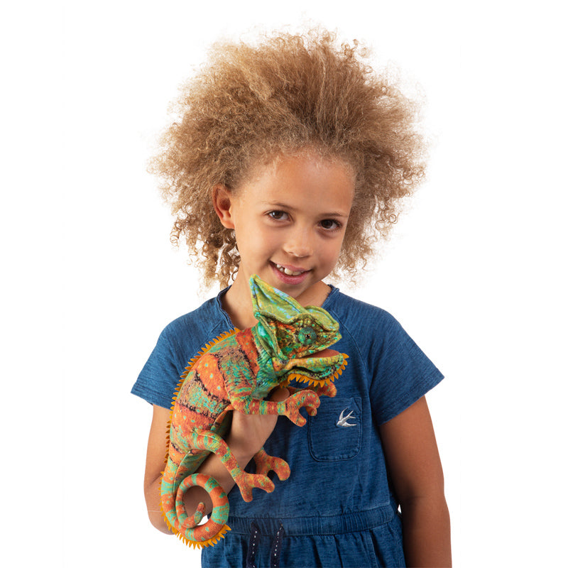 Folkmanis Chameleon Hand Puppet Soft Plush Toy Storytime Interactive Play