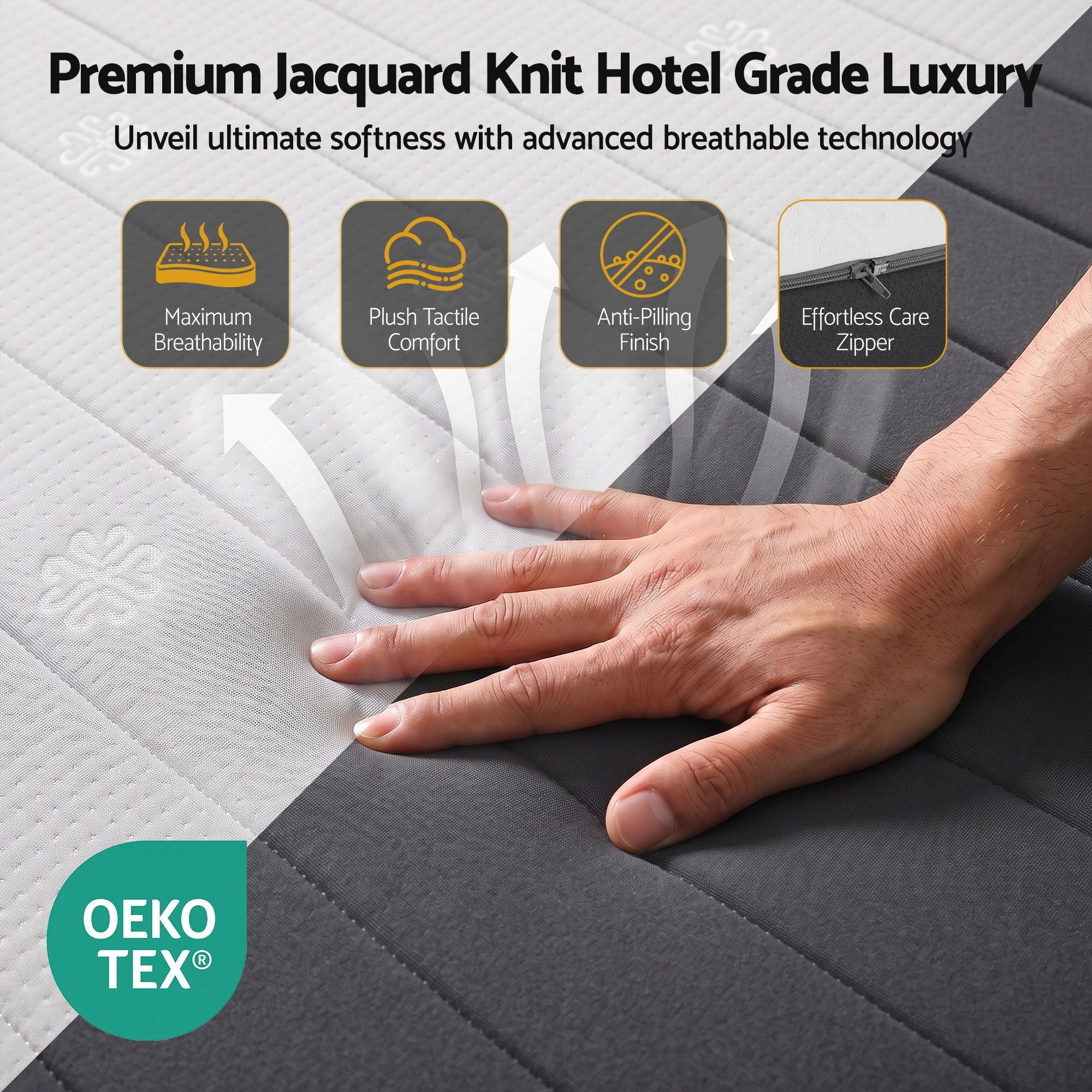 Giselle 18cm King Single Memory Foam Mattress Dual Feel Reversible Foam