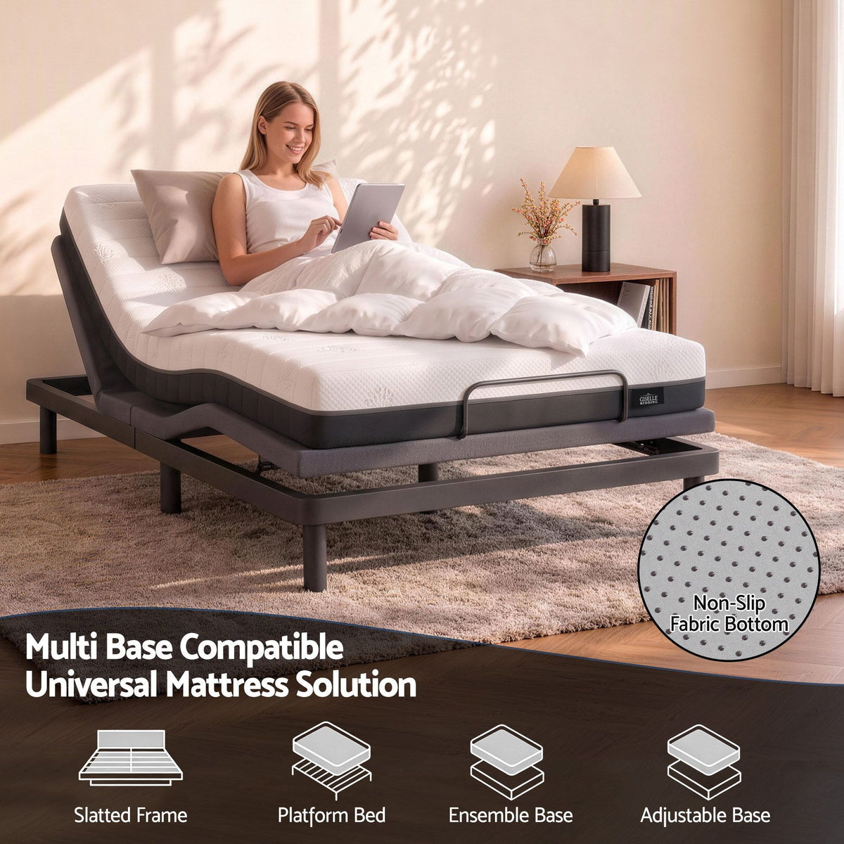 Giselle 18cm King Single Memory Foam Mattress Dual Feel Reversible Foam