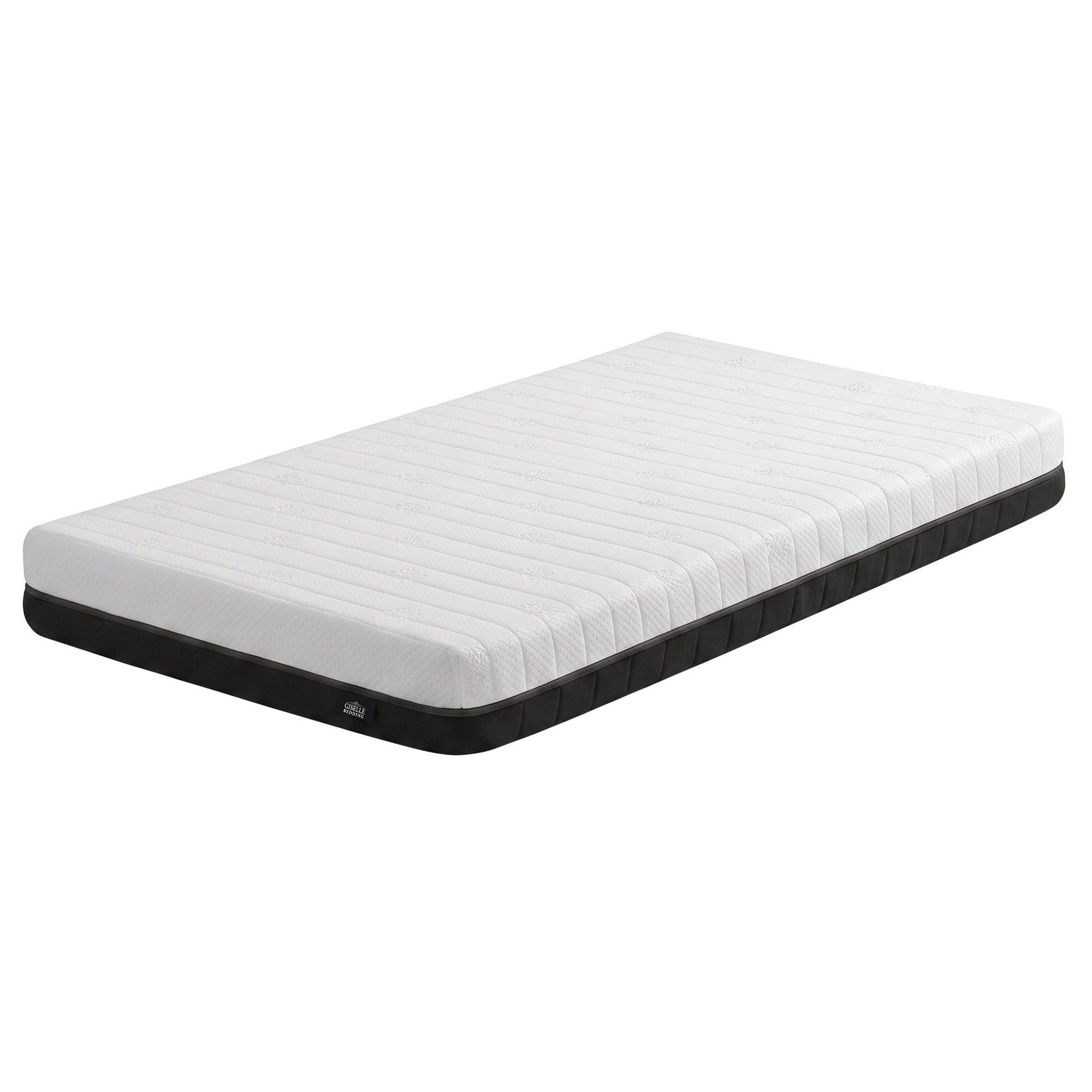 Giselle 18cm Single Memory Foam Mattress Dual Feel Reversible Charcoal Foam