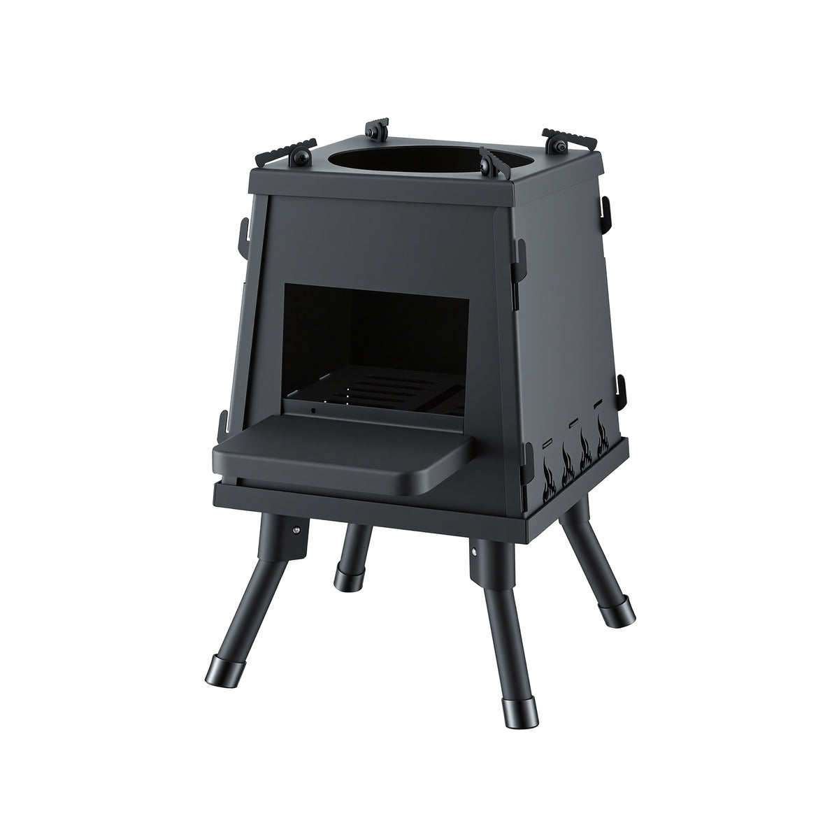 Grillz Fire Pit BBQ Portable Outdoor Fireplace Metal Camping Stove for Picnic