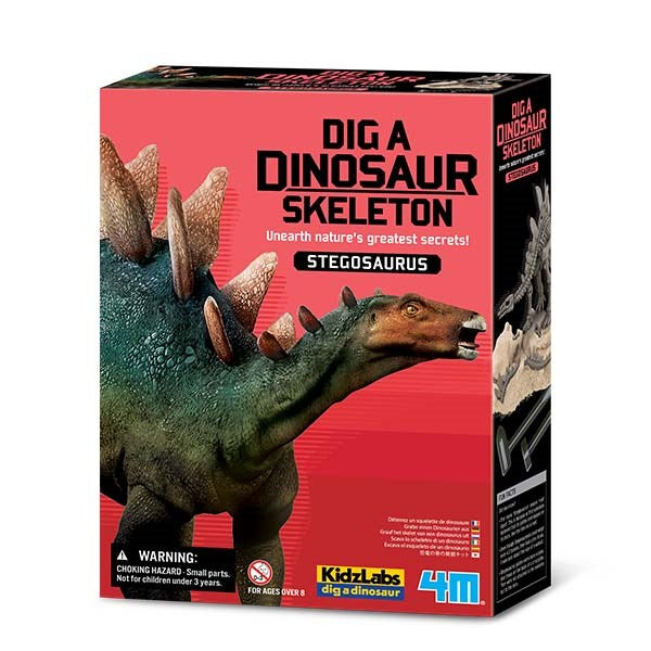 4M Dig a Dinosaur Stegosaurus Excavation Kit Kids Science Toy Skeleton Fossil