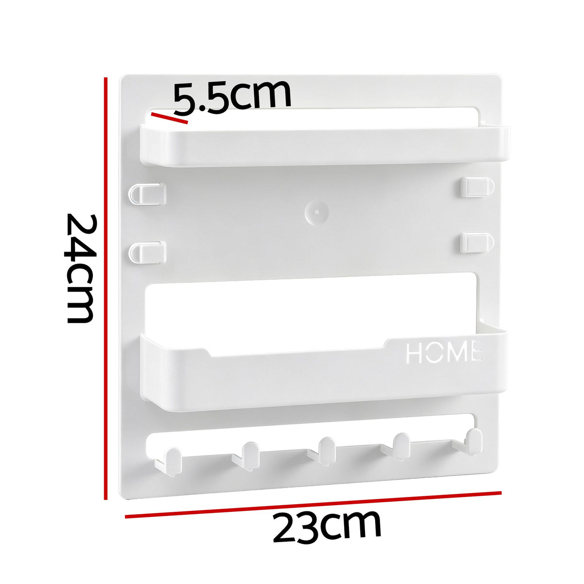 Artiss Bedside Shelf Wall Mount Organizer Self-Adhesive No-Drill 2.5kg