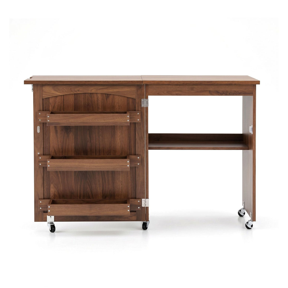 Artiss Folding Sewing Table Multi-functional Rolling Work Table Craft Station