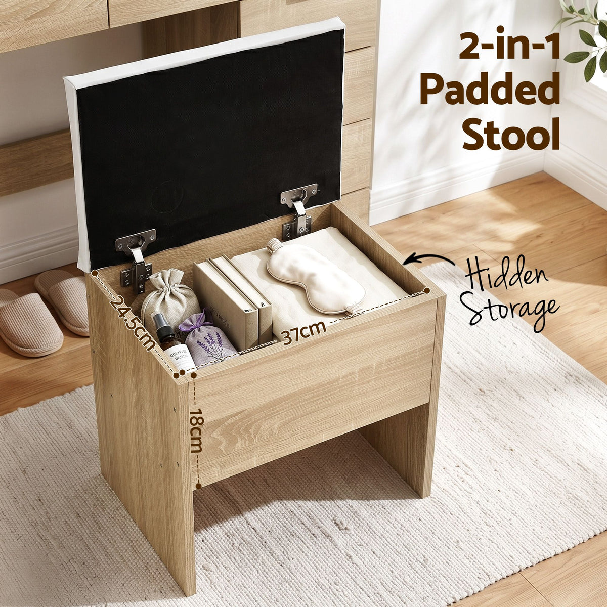 Artiss Dressing Table Makeup Vanity Desk Large LED Mirror 10 Drawers Outlet Wood