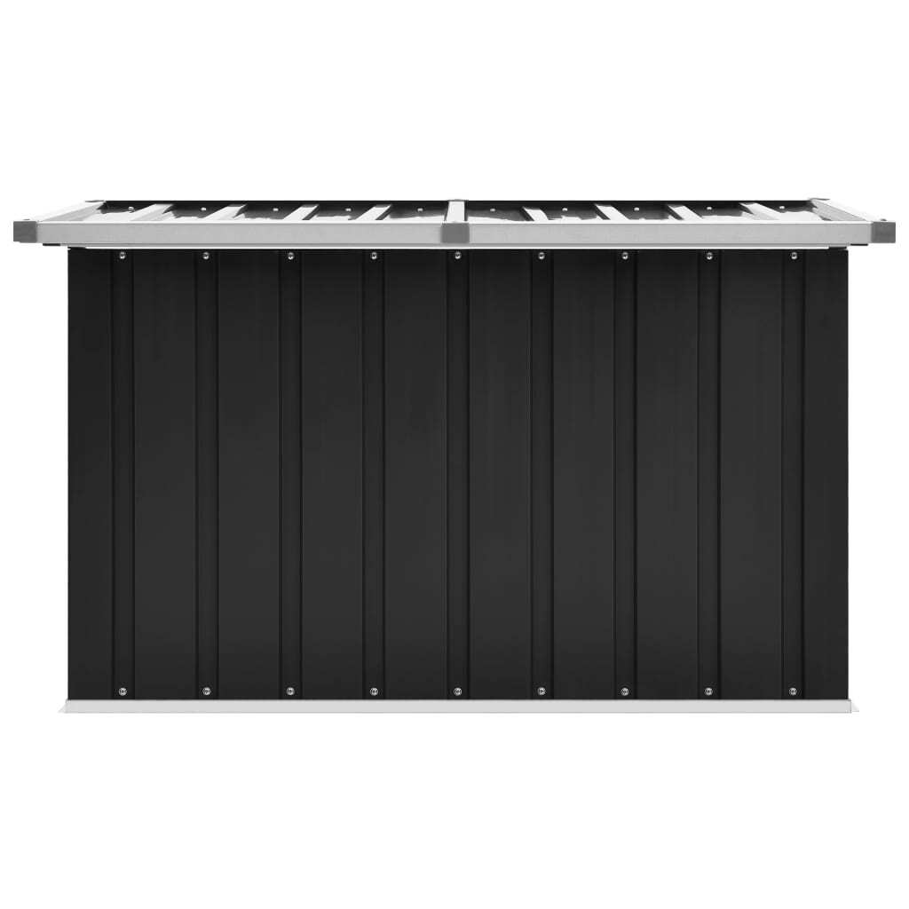 Garden Storage Box Galvanised Steel Outdoor Chest 109x67x65cm Anthracite