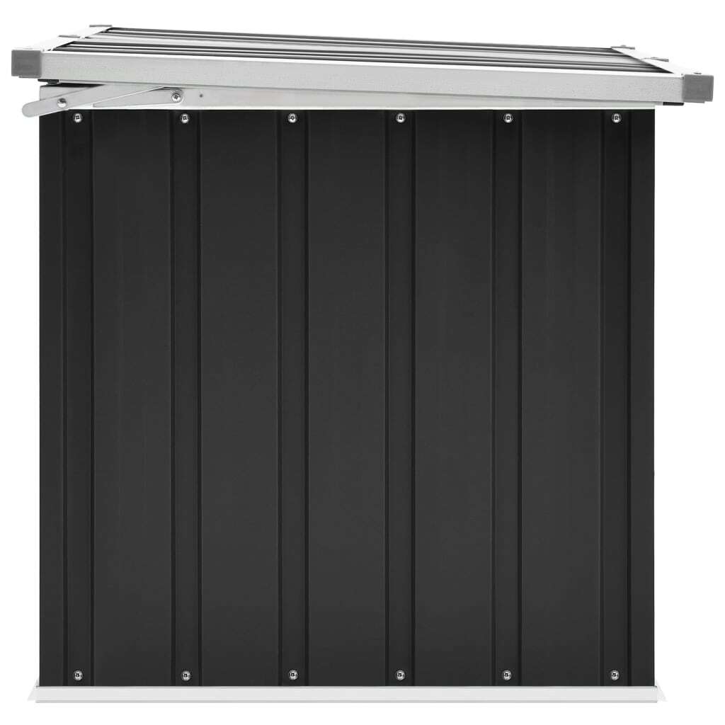 Garden Storage Box Galvanised Steel Outdoor Chest 109x67x65cm Anthracite