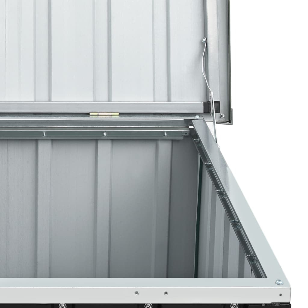 Garden Storage Box Galvanised Steel Outdoor Chest 109x67x65cm Anthracite