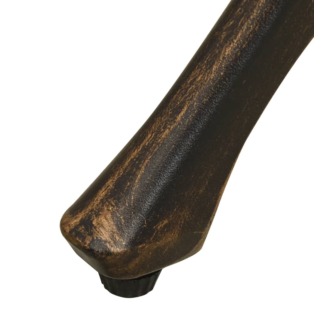 Garden Table Cast Aluminium Umbrella Hole Outdoor Patio 78x78x72cm Bronze
