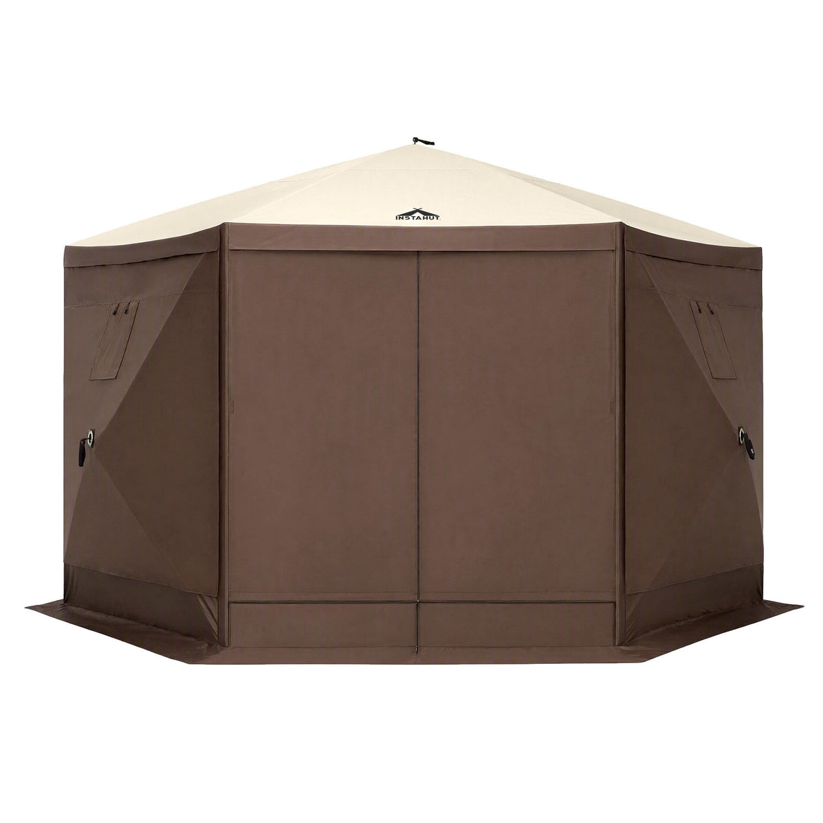 Instahut Gazebo Pop Up Tent 3.6x3.6m Outdoor Marquee Camping Screen w/Curtain
