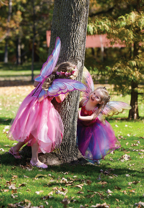 Great Pretenders Glitter Rainbow Fairy Wings Kids Costume Dress Up Gold