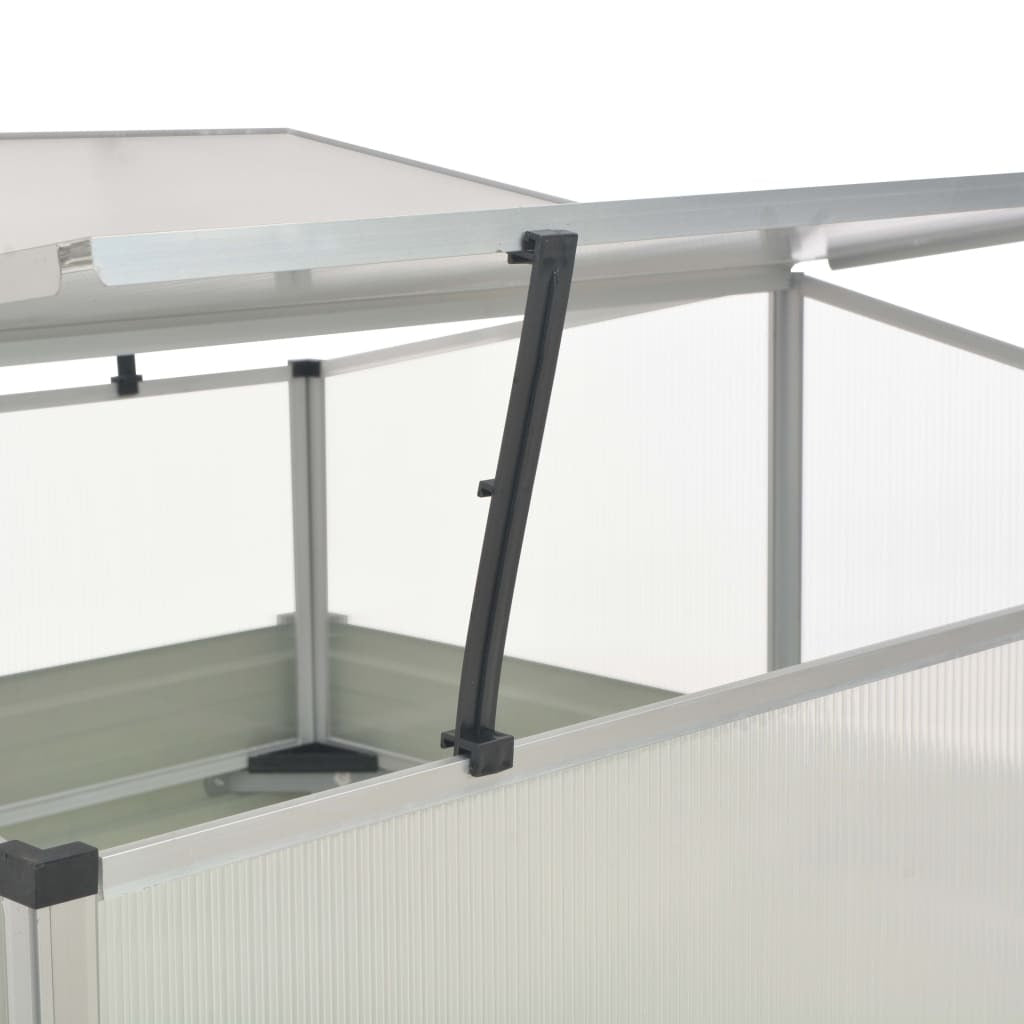 Greenhouse Galvanised Steel PC Board Cold Frame 100x100x77cm Outdoor Anthracite