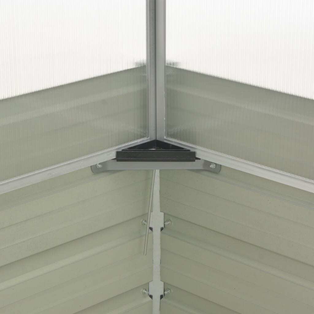 Greenhouse Galvanised Steel PC Board Cold Frame 100x100x77cm Outdoor Anthracite