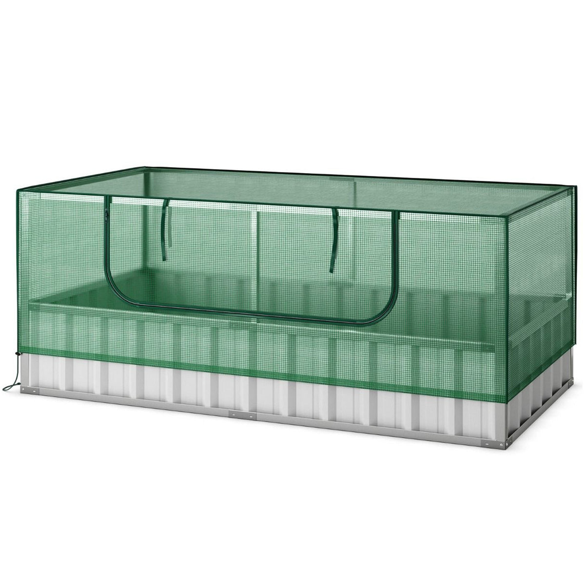 Galvanised Raised Garden Bed Mini Greenhouse Cover Herbs Vegetables Outdoor
