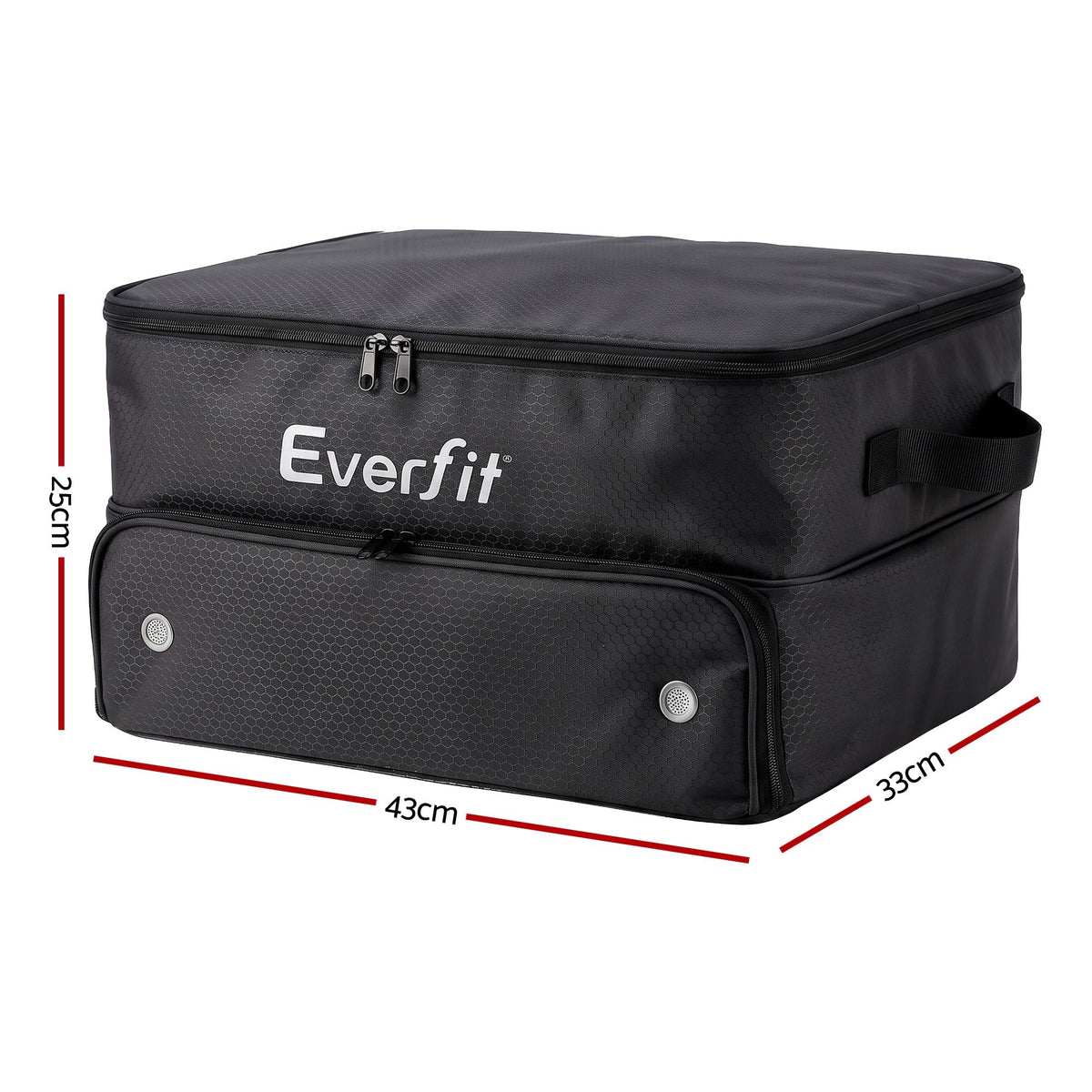 Everfit Golf Trunk Organizer 2-Tier Storage Bag with Ventilate Compartment Black