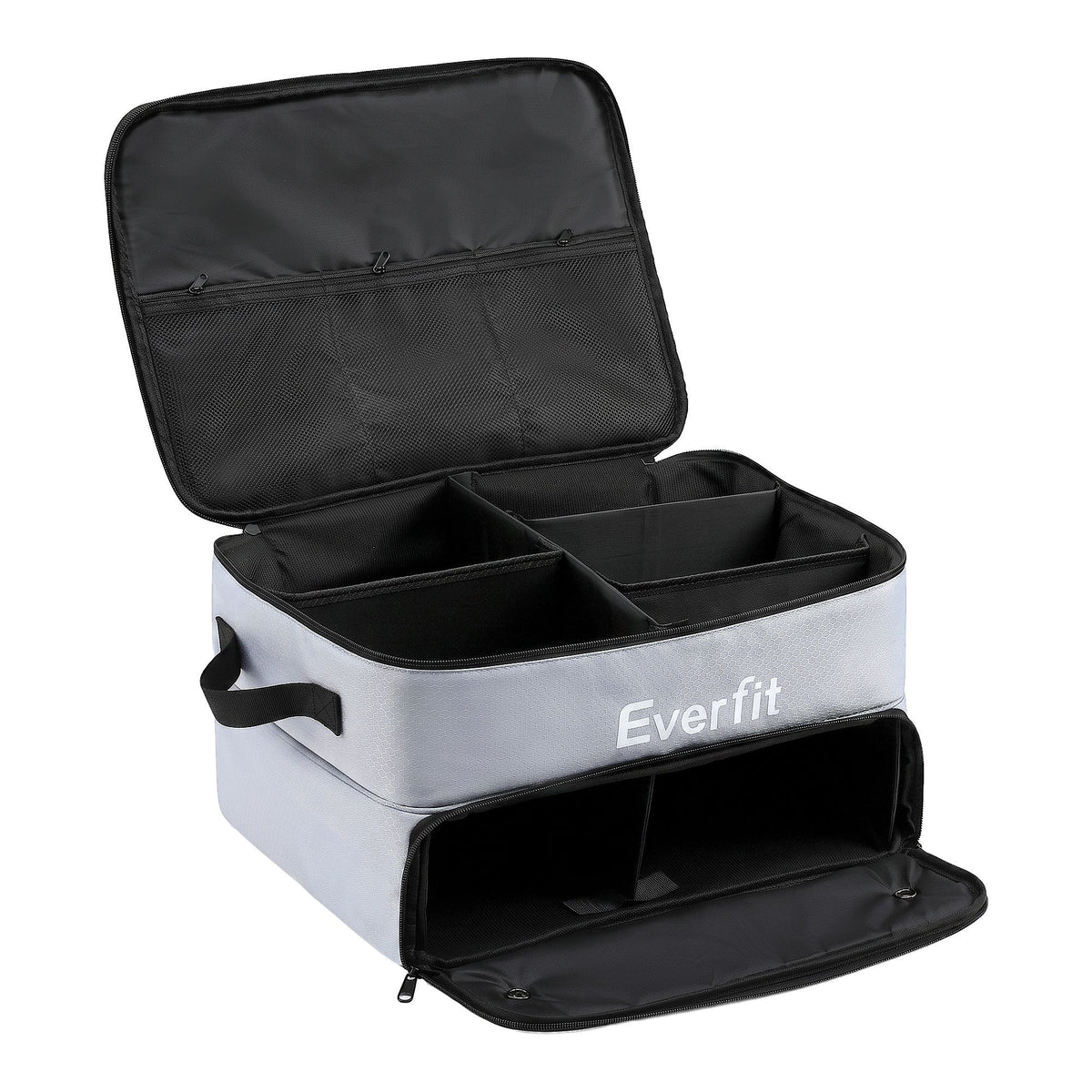Everfit Golf Trunk Organizer 2-Tier Storage Bag with Ventilated Compartment Grey