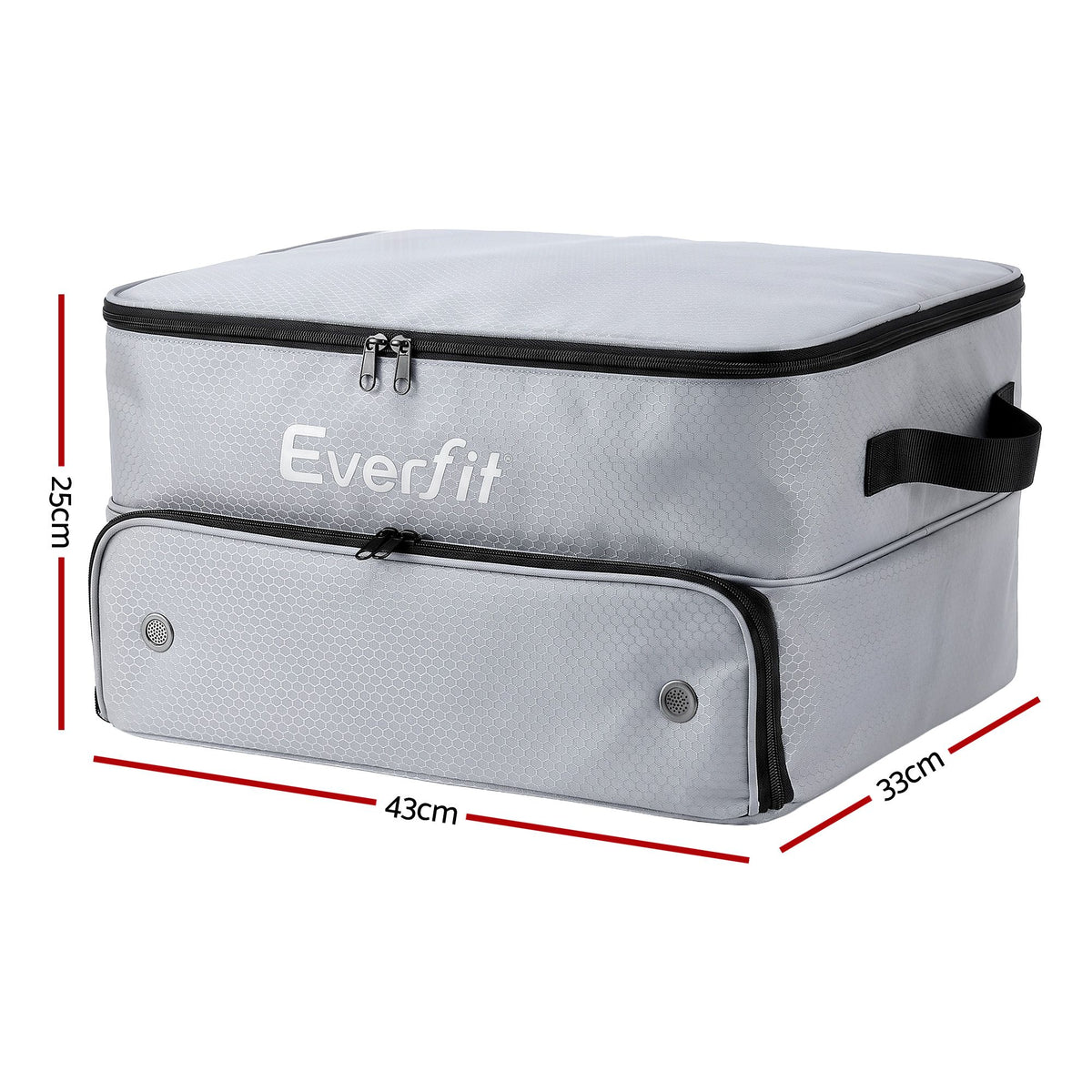 Everfit Golf Trunk Organizer 2-Tier Storage Bag with Ventilated Compartment Grey