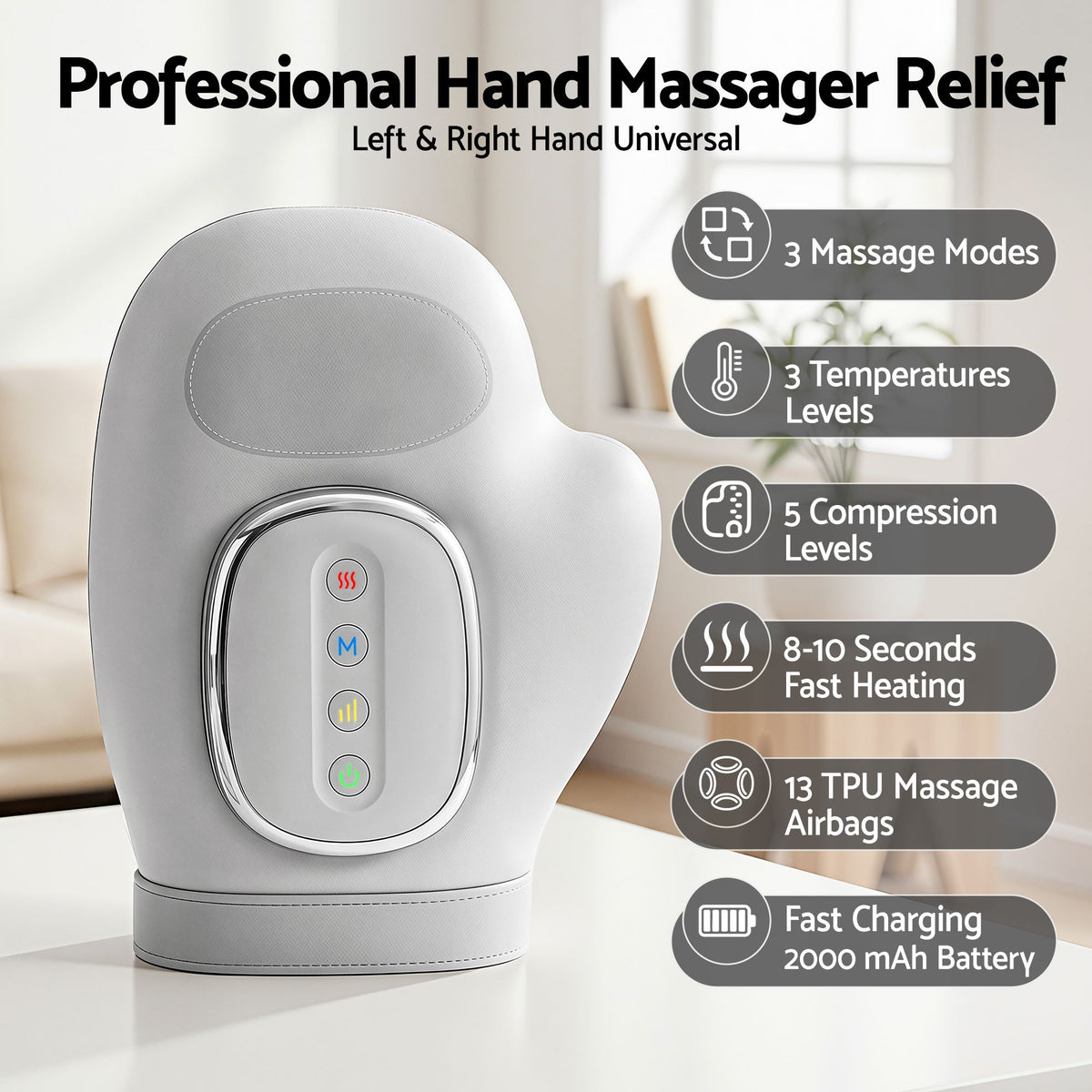 Livemor Hand Massager with Heat and Compression for Arthritis Carpal Tunnel