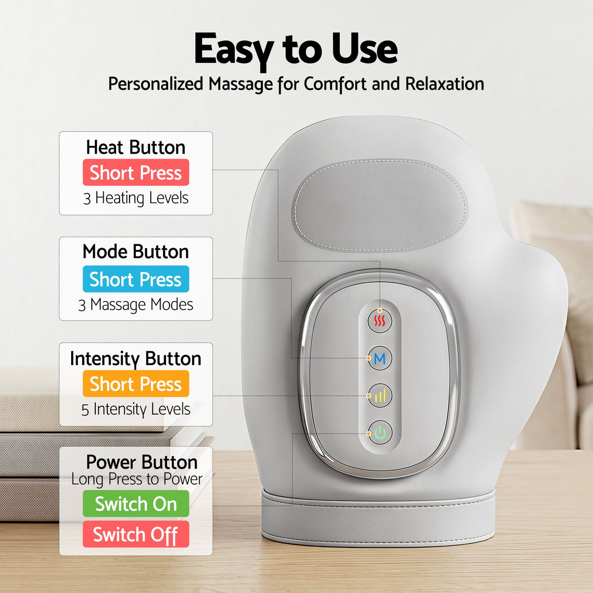 Livemor Hand Massager with Heat and Compression for Arthritis Carpal Tunnel
