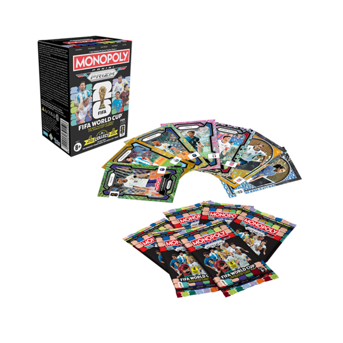 Hasbro Gaming Monopoly Panini Prizm FIFA World Cup Trading Cards Booster Box