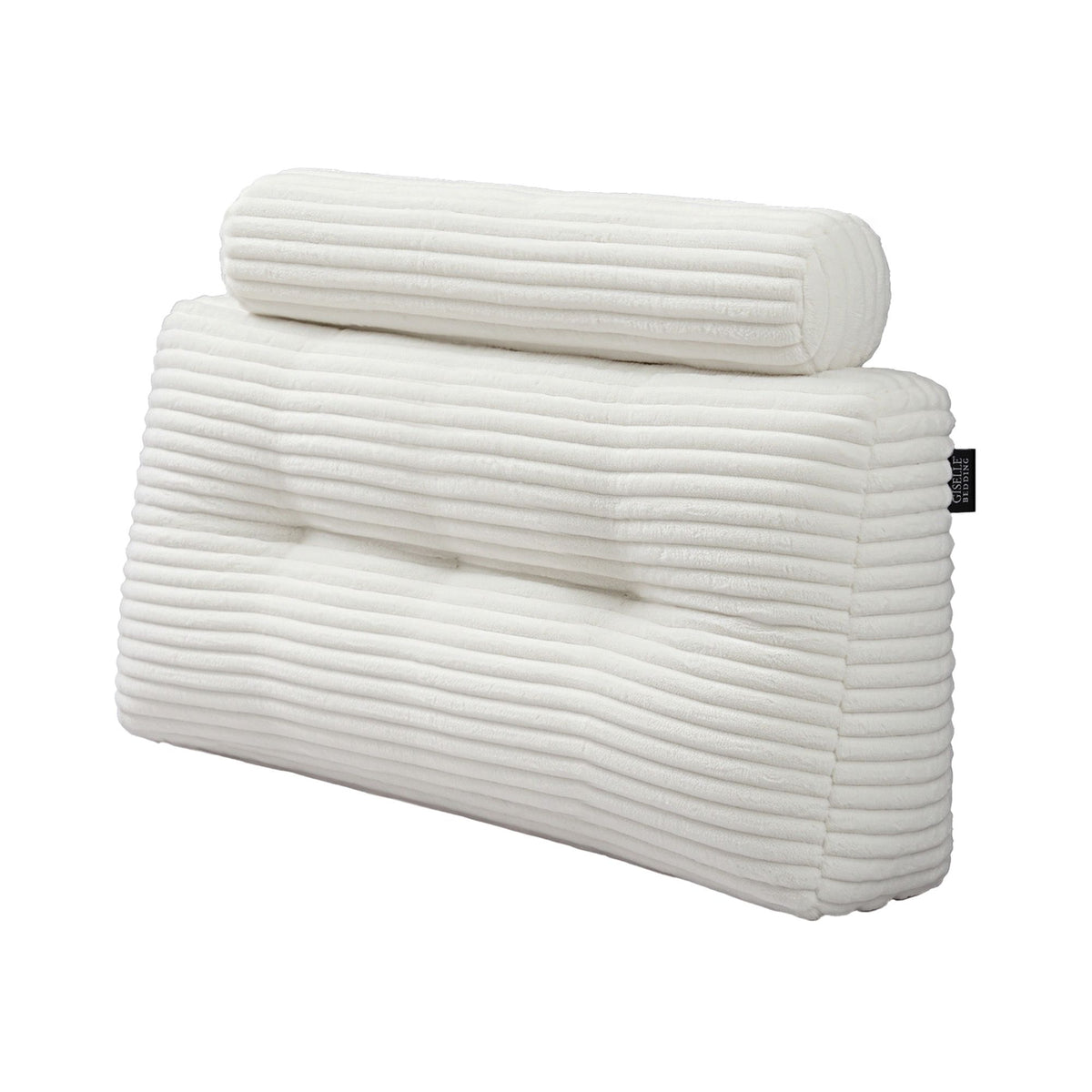 Giselle Wedge Pillow Headboard Non-Flattening Shredded Foam King Single White
