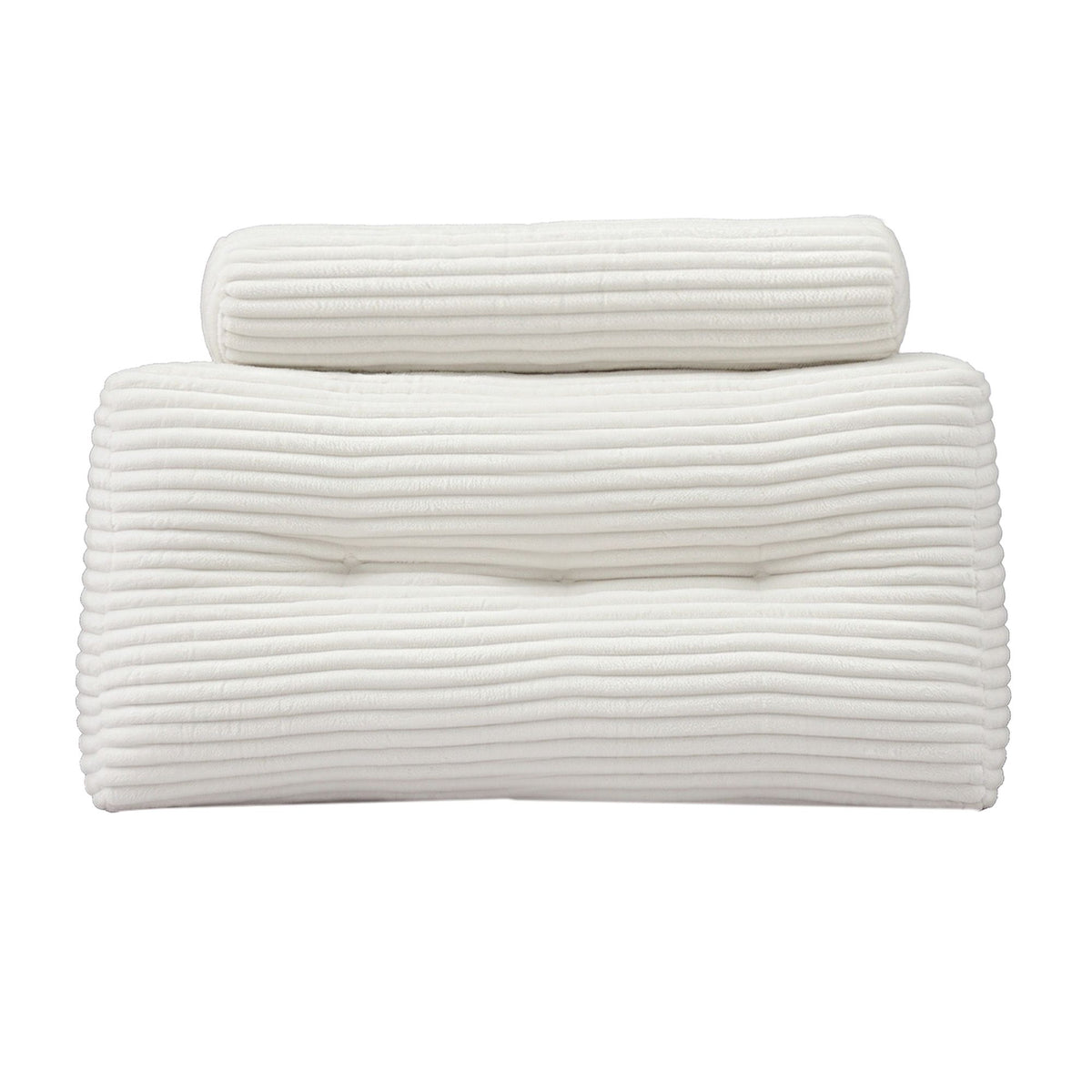 Giselle Wedge Pillow Headboard Non-Flattening Shredded Foam King Single White