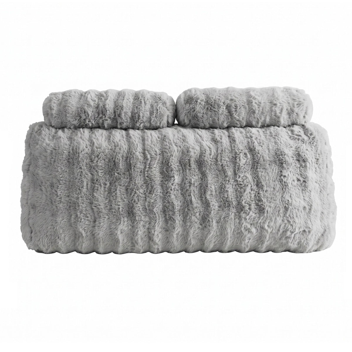 Giselle Wedge Pillow Headboard Zipper Cover Anti-Flat Foam Double Grey