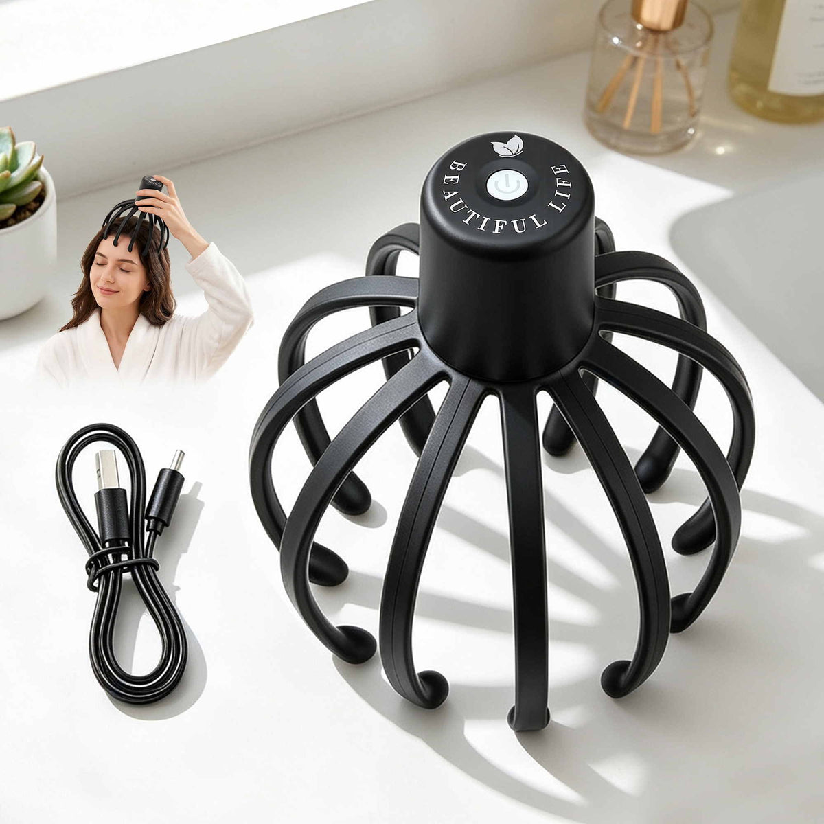 Livemor Head Massager Scalp Electric with 3 Modes and Head Scratcher for Relax