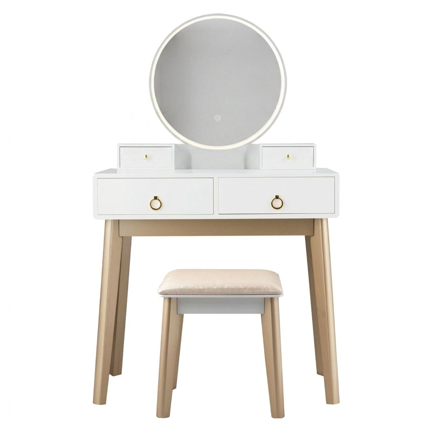 Dressing Table Stool Set Makeup Mirror Bedroom Vanity Furniture
