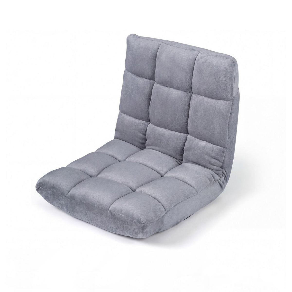 Adjustable 14 Position Folding Floor Chair Recliner Soft Flannel Cover