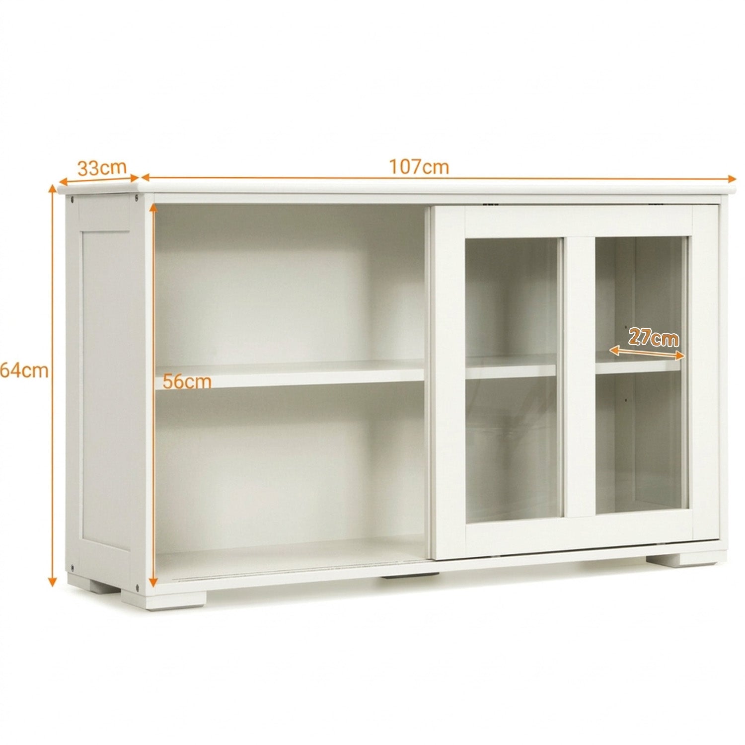 Kitchen Storage Sideboard with Adjustable Shelf Cabinet Cupboard Furniture