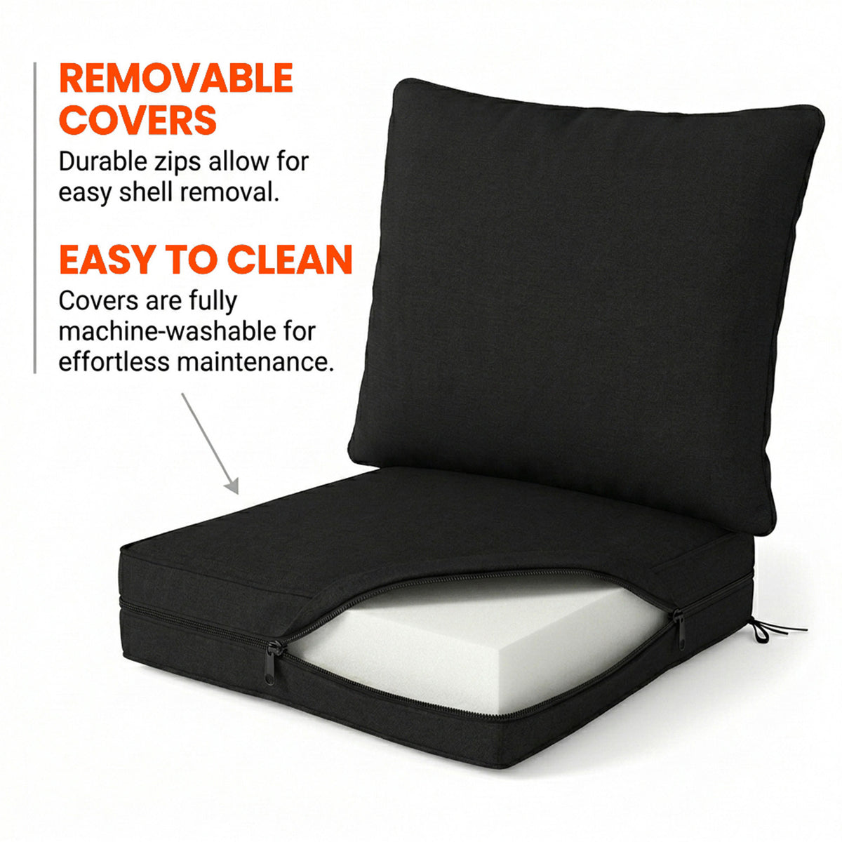Detachable Outdoor Patio Cushion Set Chair Seat Pads Furniture Home Garden