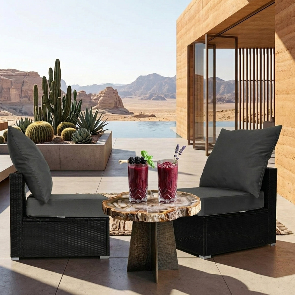 Detachable Outdoor Patio Cushion Set Chair Seat Pads Furniture Home Garden