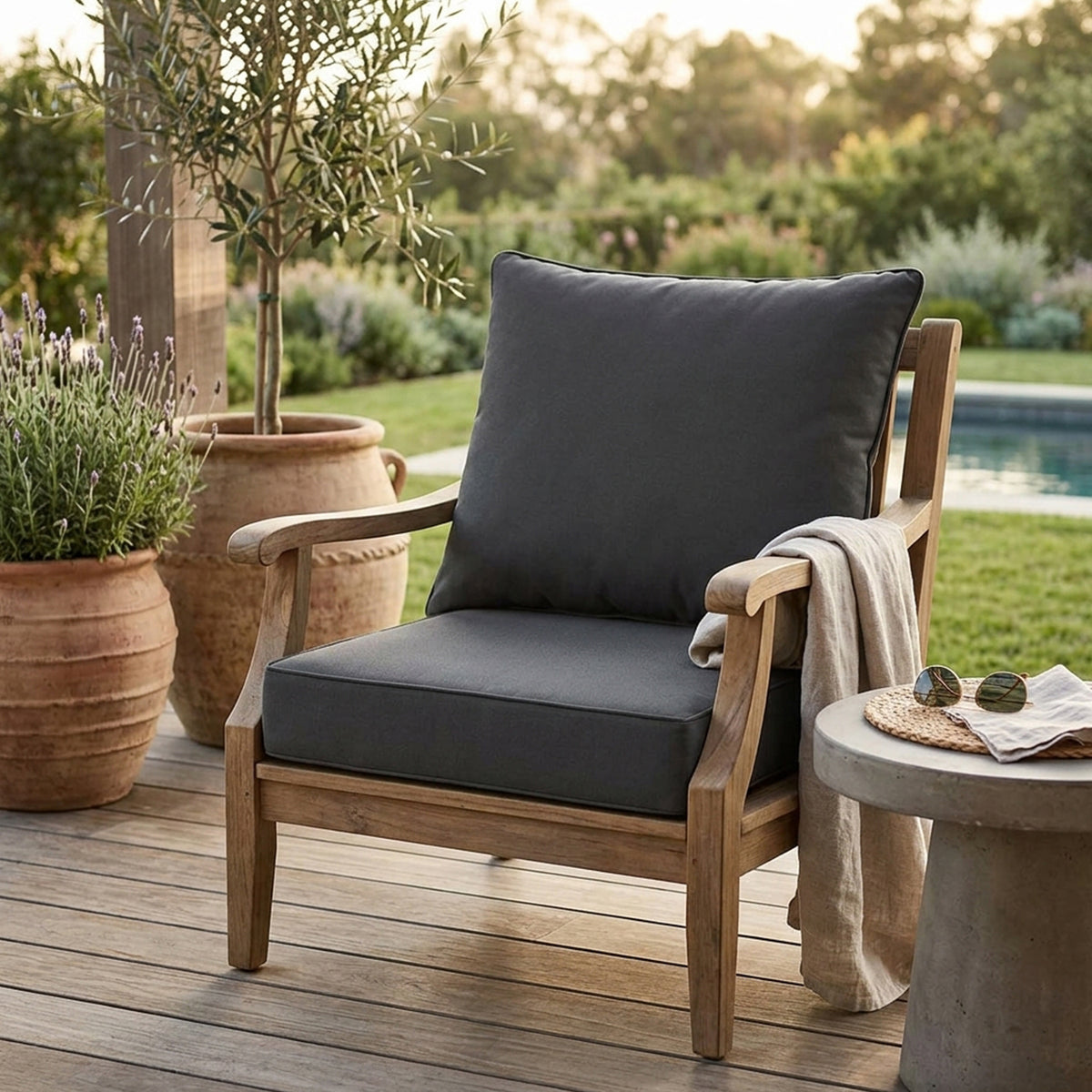 Detachable Outdoor Patio Cushion Set Chair Seat Pads Furniture Home Garden