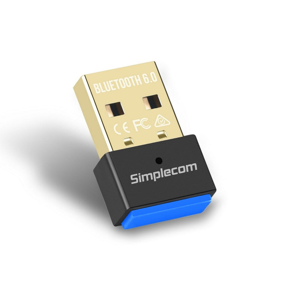 Simplecom NB600 USB Bluetooth 6.0 Wireless Dongle Adapter with BLE and Hi-Res Audio Codec Support