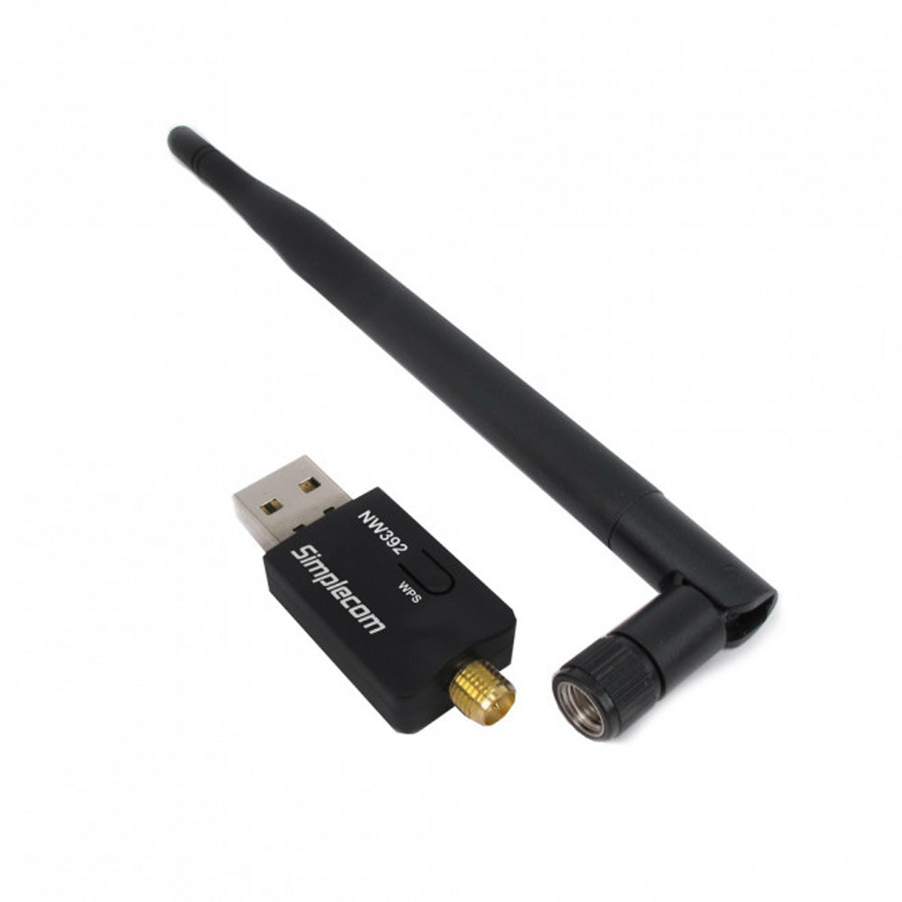 Simplecom NW392 USB Wireless N WiFi Adapter 802.11n 300Mbps 5dBi Detachable Antenna WPS Soft AP Mode