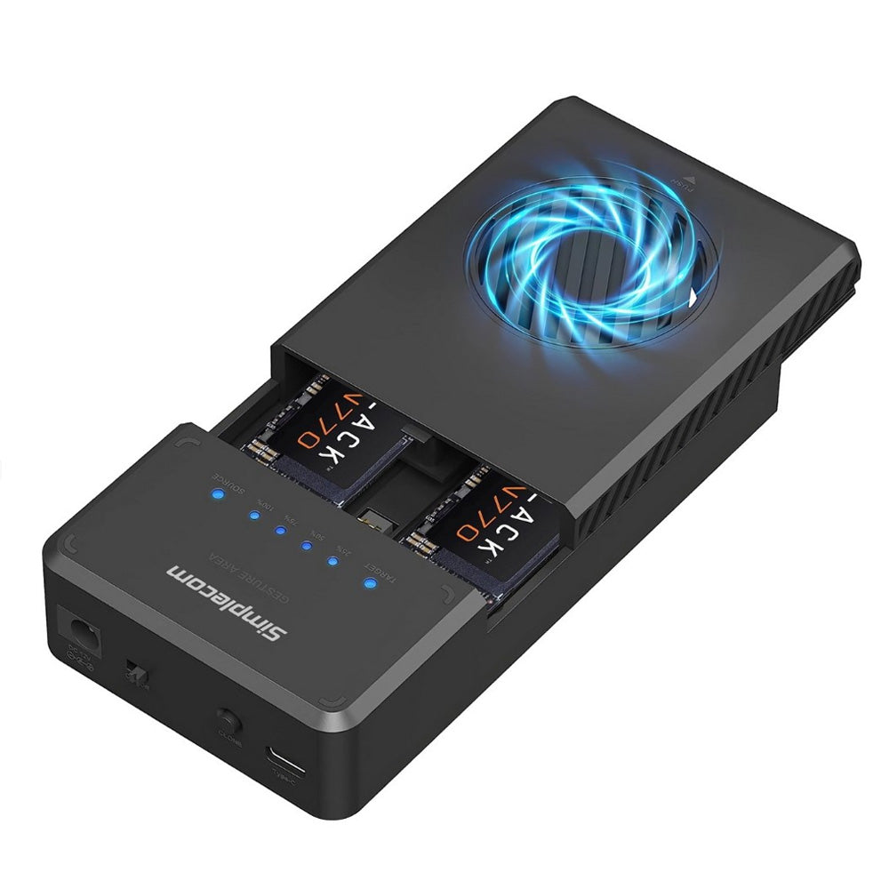 Simplecom SD560 Dual Bay NVMe M.2 SSD Docking Station Offline Clone Enclosure USB 3.2 Gen2 10Gbps