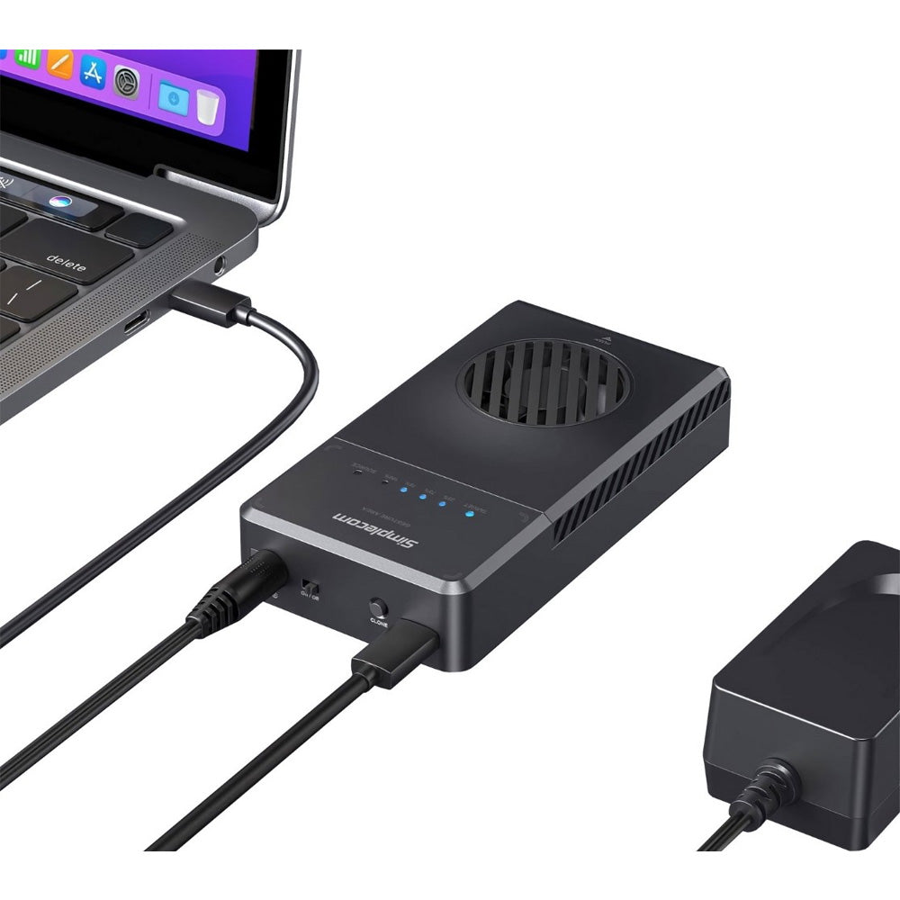 Simplecom SD560 Dual Bay NVMe M.2 SSD Docking Station Offline Clone Enclosure USB 3.2 Gen2 10Gbps