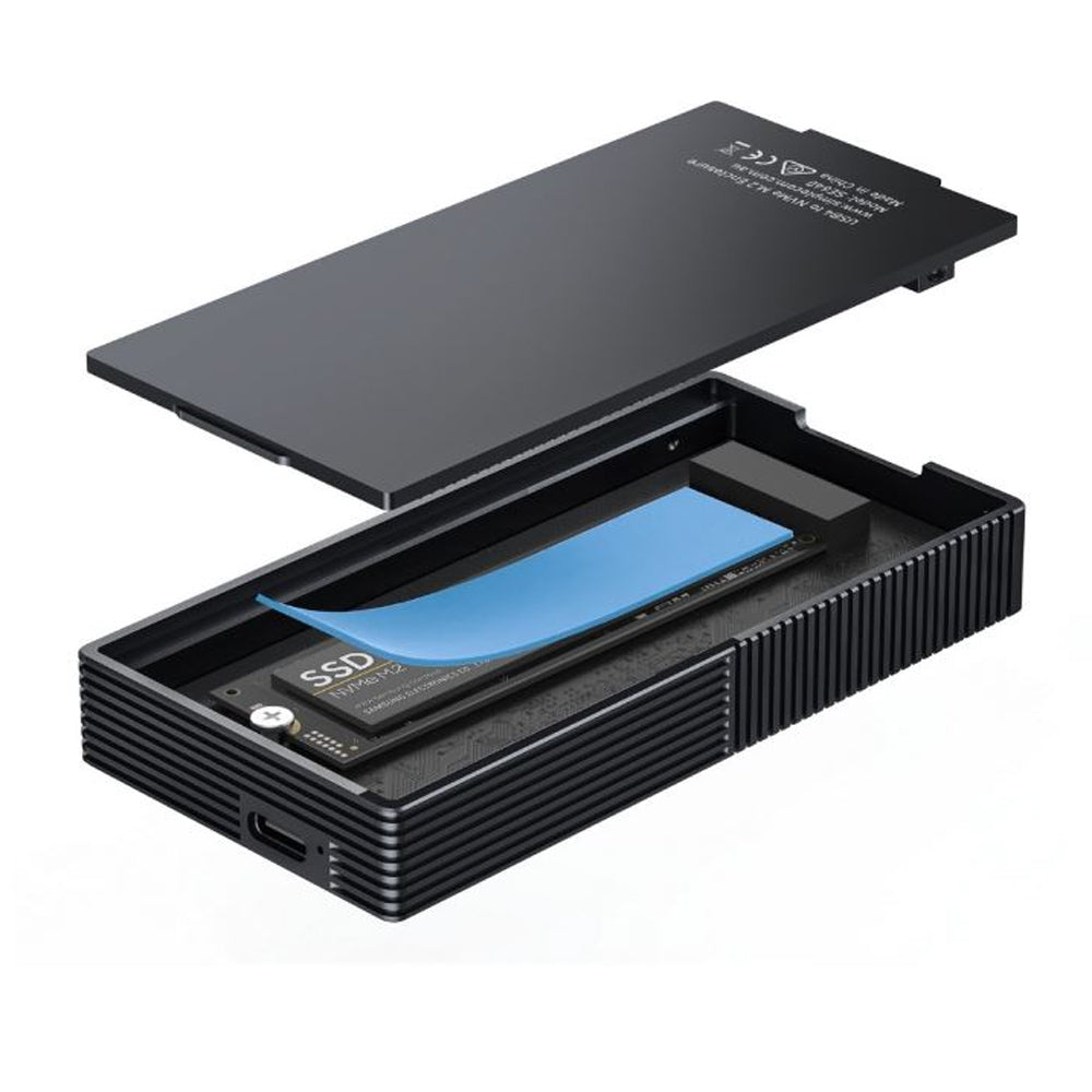 Simplecom USB4 to NVMe M.2 SSD Enclosure USB-C 40Gbps Aluminium Screwless Case Supports TRIM USAP Plug and Play 2280