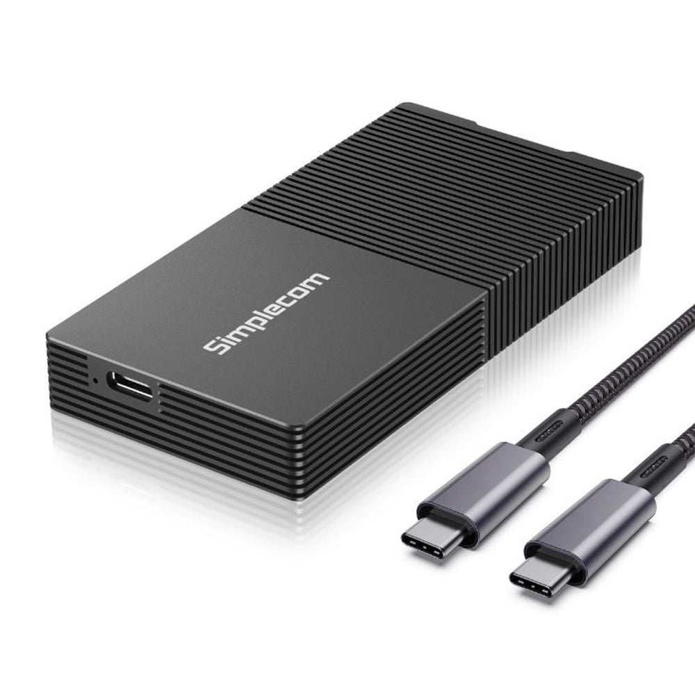 Simplecom USB4 to NVMe M.2 SSD Enclosure USB-C 40Gbps Aluminium Screwless Case Supports TRIM USAP Plug and Play 2280