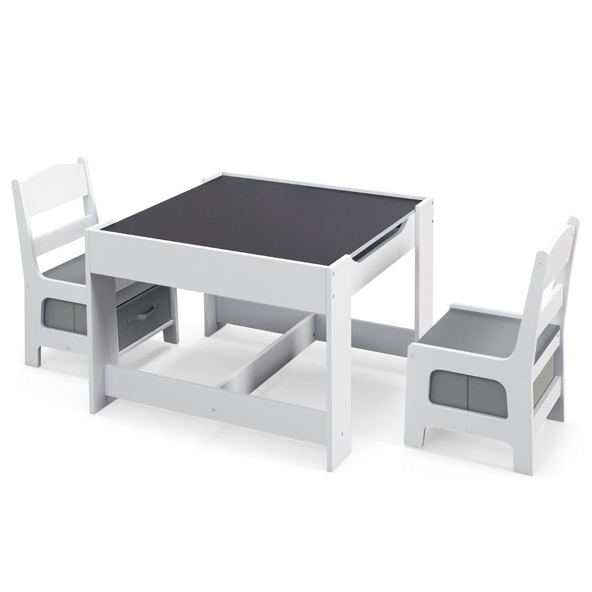3 in 1 Kids Multi Activity Table 2 Chairs Set Toddlers Furniture Play