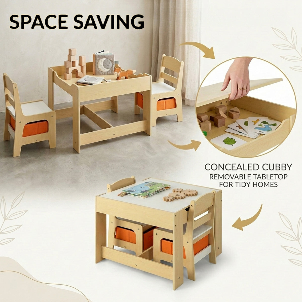 3 in 1 Kids Multi Activity Table 2 Chairs Set Toddlers Furniture Play