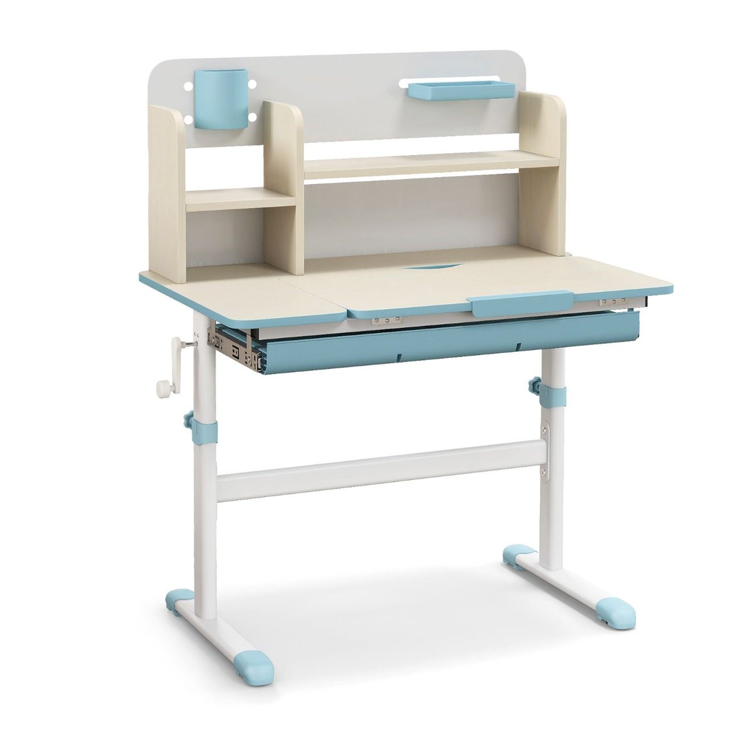 Height Adjustable Kids Study Desk Tilt Desktop Drawer Hutch 3-12 Years