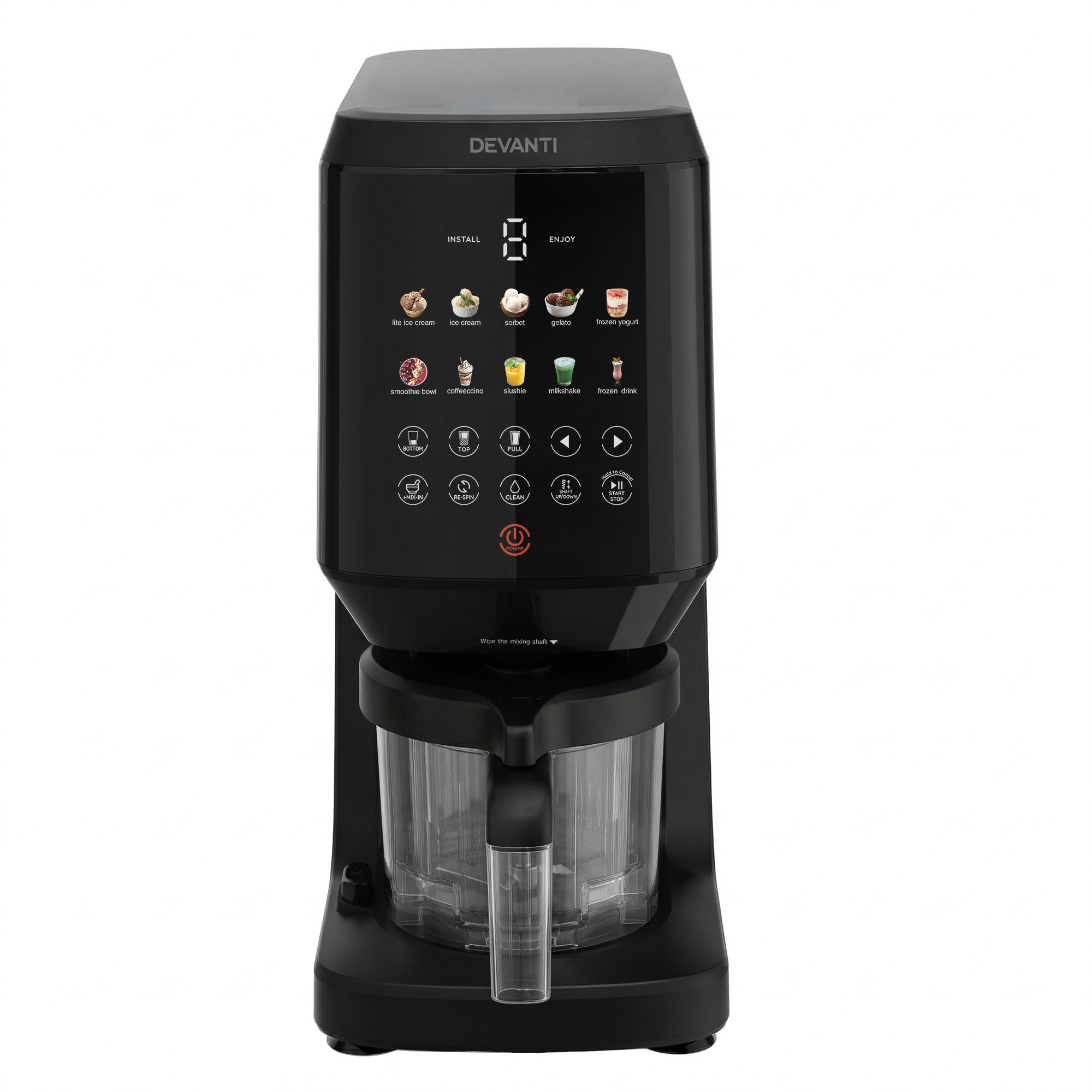 Devanti 10-in-1 Ice Cream Maker Gelato Sorbet Smart Portion Mix-Ins