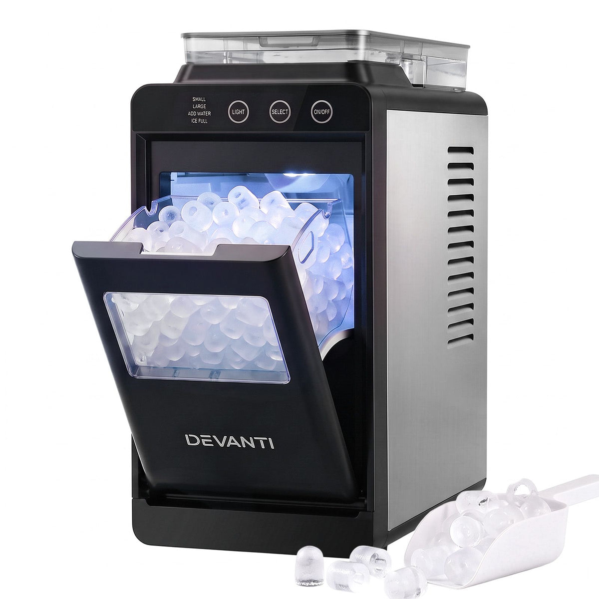 Devanti Ice Maker Slim Compact Countertop 12KG/24H Touch Panel
