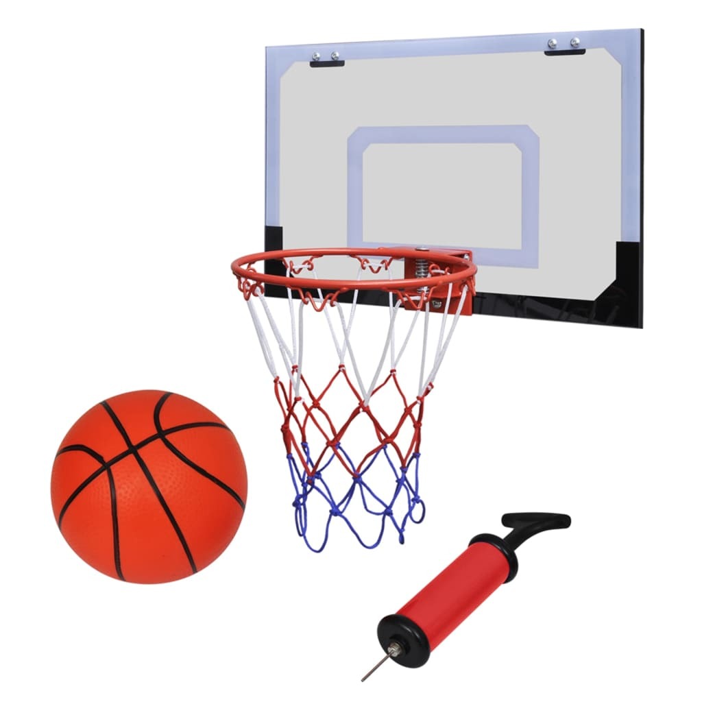 Indoor Mini Basketball Game W/ Steel Hoop Ball Pump Backboard Kids Children Toy