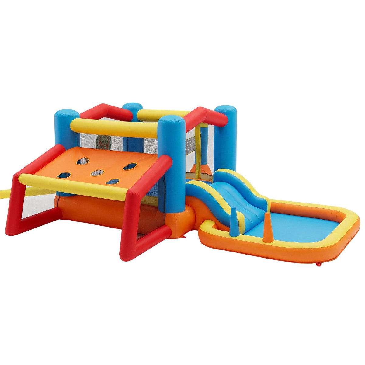 Keezi Inflatable Kids Pool Jumping Castle Play Park Volleyball Net Blower