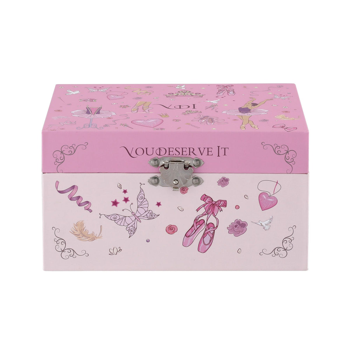 Keezi Kids Jewellery Box Organiser for Girls Music Box Princess Pink
