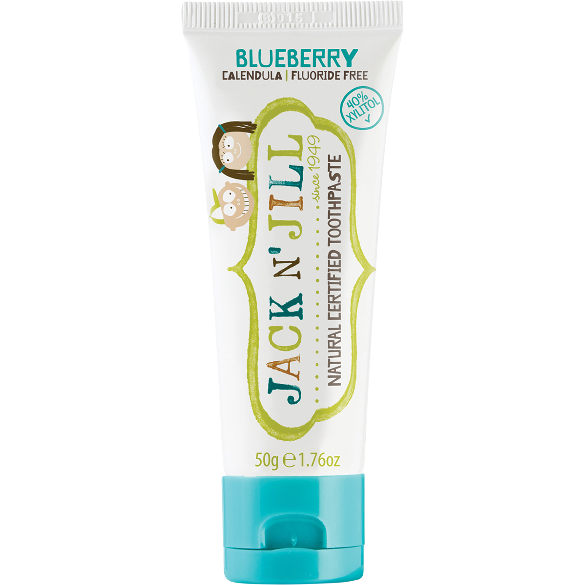 Jack N' Jill Toothpaste Children Blueberry Fluoride Free 6x50g