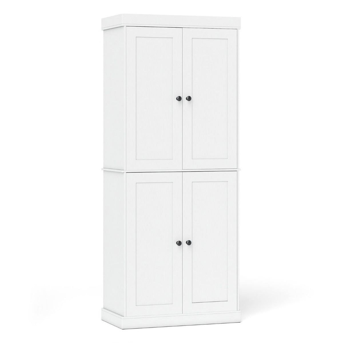 4 Door Kitchen Pantry with 6 Tier Shelves Furniture Dining Room Storage